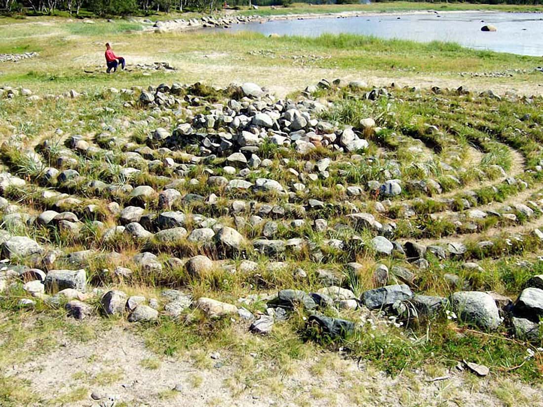Steinlabyrinth, Fotografie von den Solowezki Inseln
