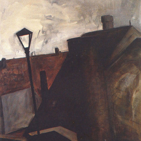 Ohne Titel, 70x90cm, Tempera/Kreide/Öl auf Leinwand, 1986
