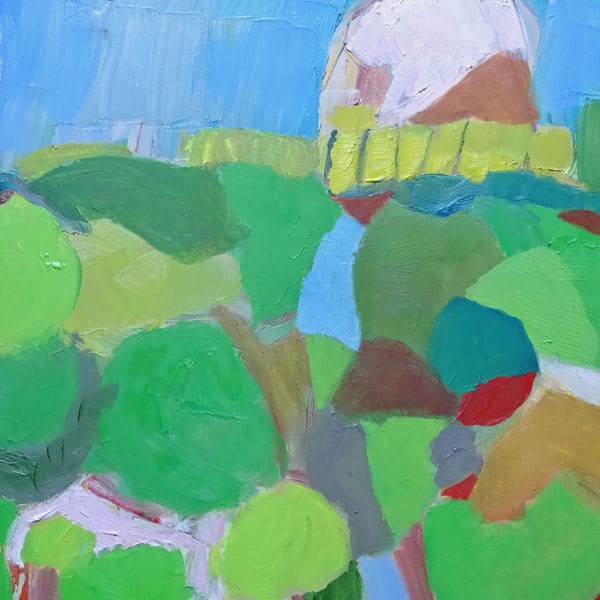 Unterer Garten, 50x70cm, Öl auf Leinwand, 2025