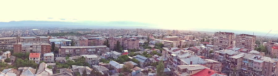 Panoramabild von Eriwan in Armenien 2015