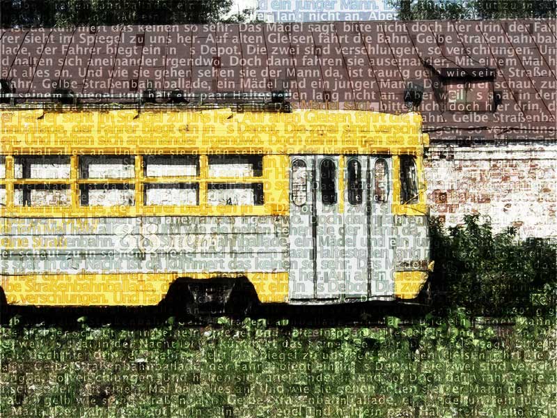 Fotografie gelbe Strassenbahn