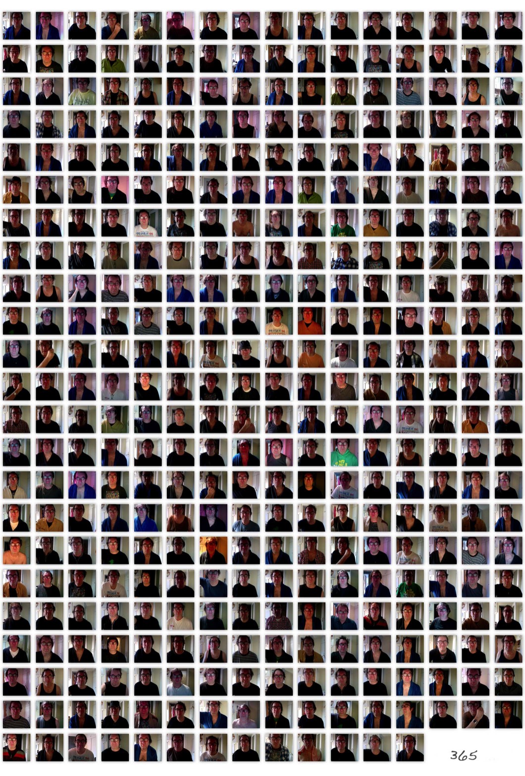 365 abgebildete Selbstportraits