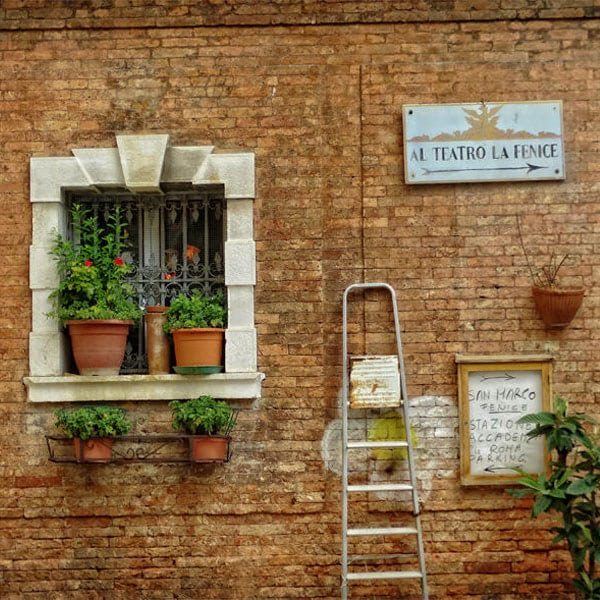 Schöne Wand in Venedig